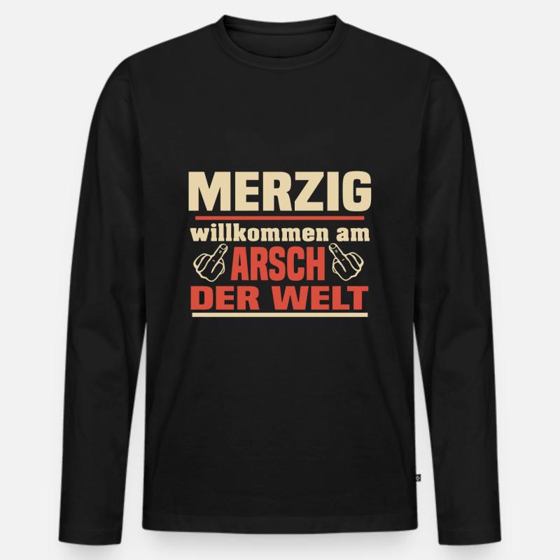 merzig saar - Männer Premium Bio Langarmshirt - Schwarz
