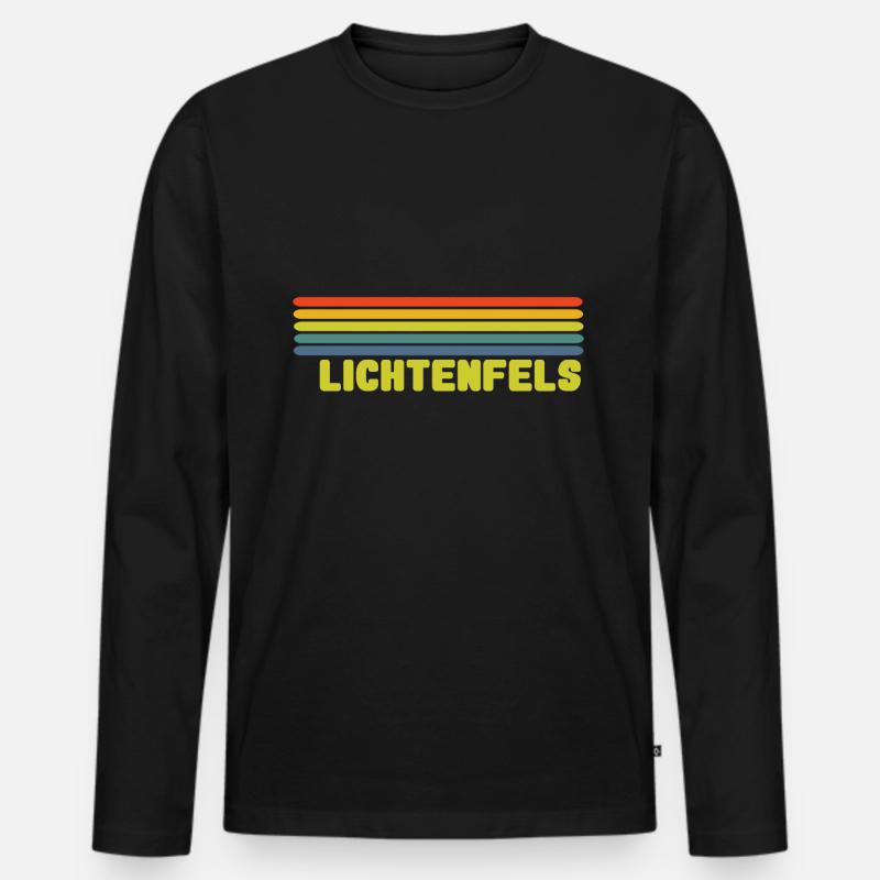 Lichtenfels - Männer Premium Bio Langarmshirt - Schwarz