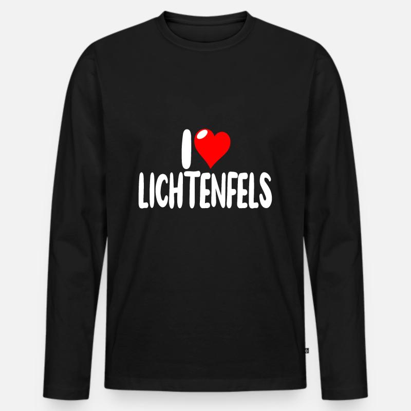Lichtenfels - Männer Premium Bio Langarmshirt - Schwarz