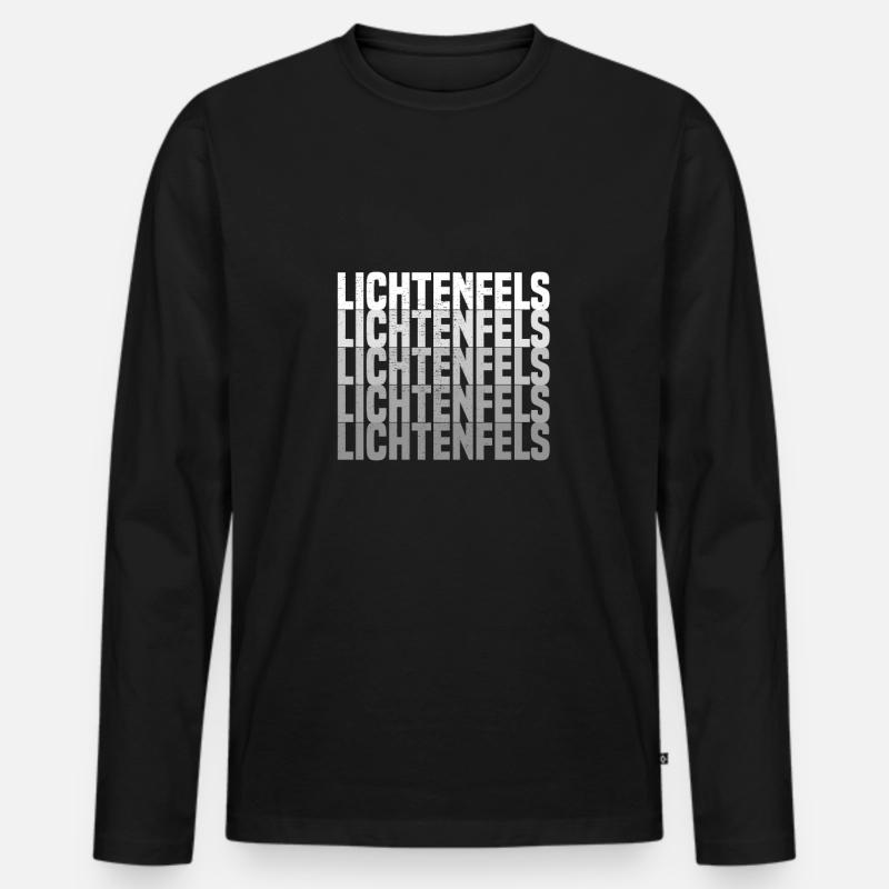 Lichtenfels - Männer Premium Bio Langarmshirt - Schwarz