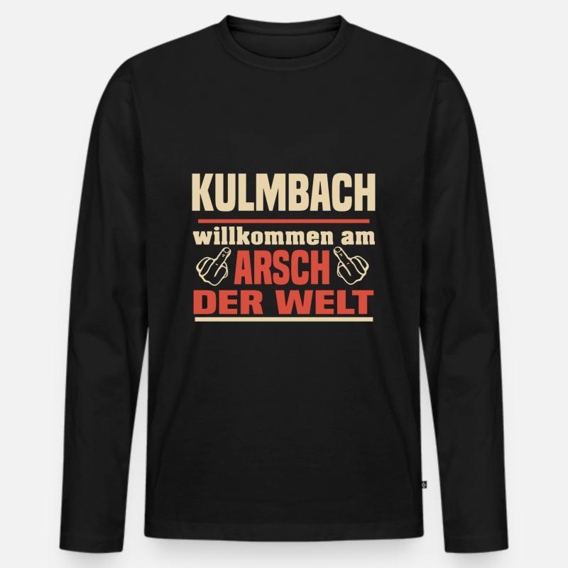 Kulmbach - Männer Premium Bio Langarmshirt - Schwarz