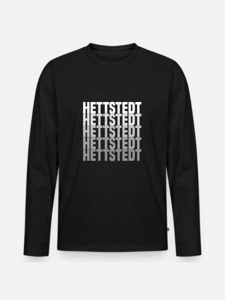 Hettstedt - Männer Premium Bio Langarmshirt - Schwarz
