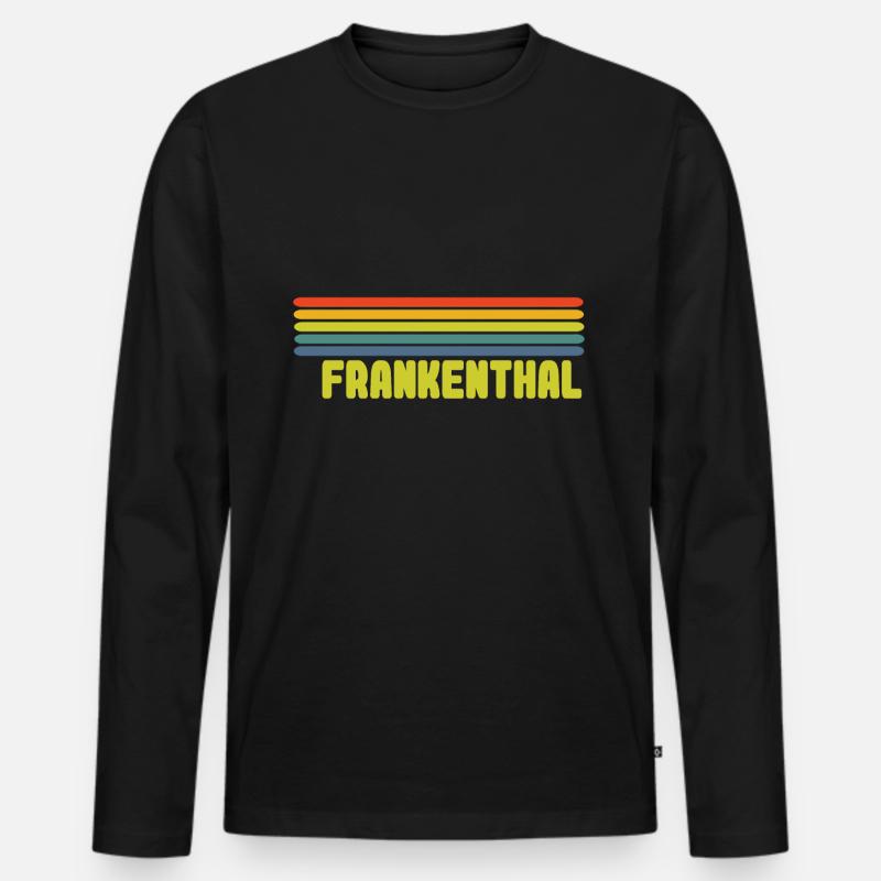 Frankenthal - Männer Premium Bio Langarmshirt - Schwarz