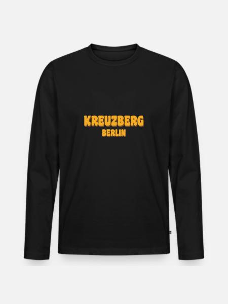 Kreuzberg Berlin - Männer Premium Bio Langarmshirt - Schwarz