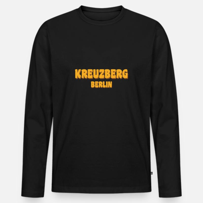 Kreuzberg Berlin - Männer Premium Bio Langarmshirt - Schwarz