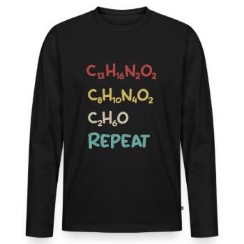 Chemist Chemistry Chemical Technician Chemical Laboratory Assistant - Men's Premium Organic Long Sleeve Shirt - black - Front - Nico (187cm)