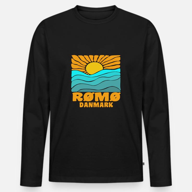 Romo Römo - Männer Premium Bio Langarmshirt - Schwarz