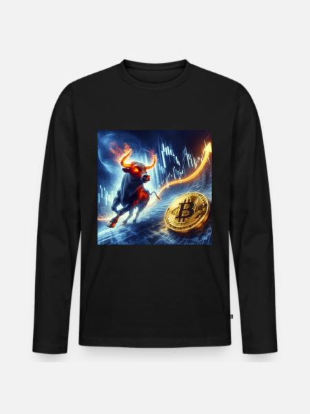 Bitcoin Bullrun Crypto BTC - T-shirt manches longues Premium bio Homme - noir