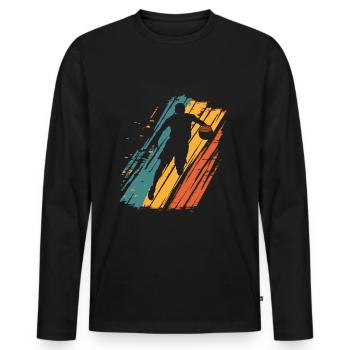 Basketball Basketball Player Vintage - Men's Premium Organic Long Sleeve Shirt - black - Front - Nico (187cm)