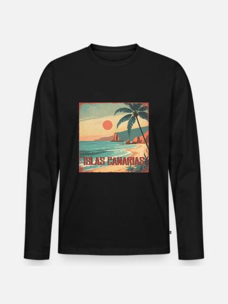 Islas Canarias - Men's Premium Organic Long Sleeve Shirt - black