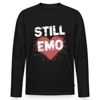 Toujours Emo ! Emo Goth Alternative - T-shirt manches longues Premium bio Homme - noir - Devant - Nico (187cm)