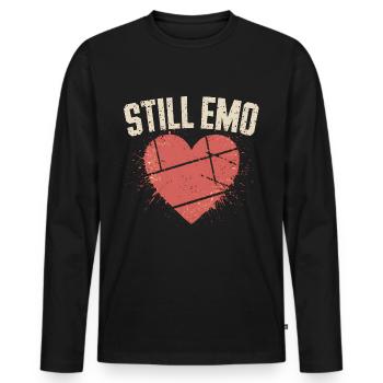 Toujours Emo ! Emo Goth Alternative - T-shirt manches longues Premium bio Homme - noir - Devant - Nico (187cm)