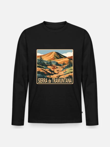 Sierra de Tramuntana - Men's Premium Organic Long Sleeve Shirt - black