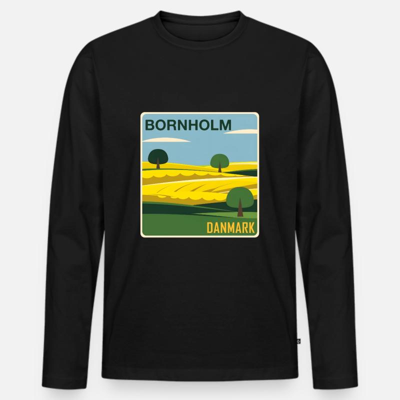 Bornholm Daenemark - Männer Premium Bio Langarmshirt - Schwarz