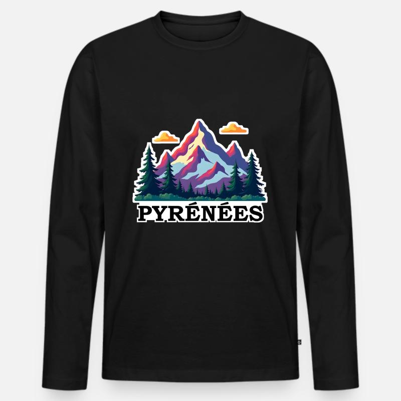 Pyrenaeen Pyrenees - Männer Premium Bio Langarmshirt - Schwarz