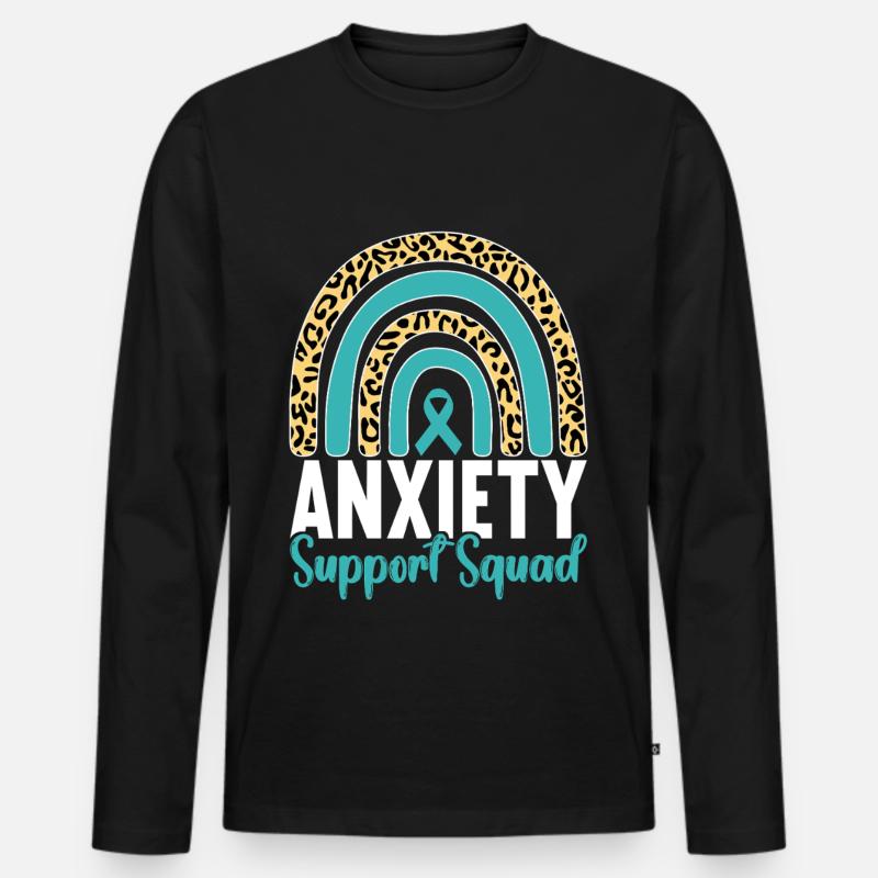 Angststörung Anxiety disorder - Männer Premium Bio Langarmshirt - Schwarz
