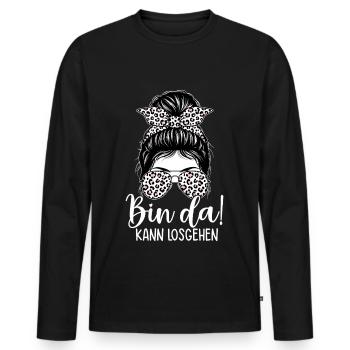 I'm ready to go - Men's Premium Organic Long Sleeve Shirt - black - Front - Nico (187cm)