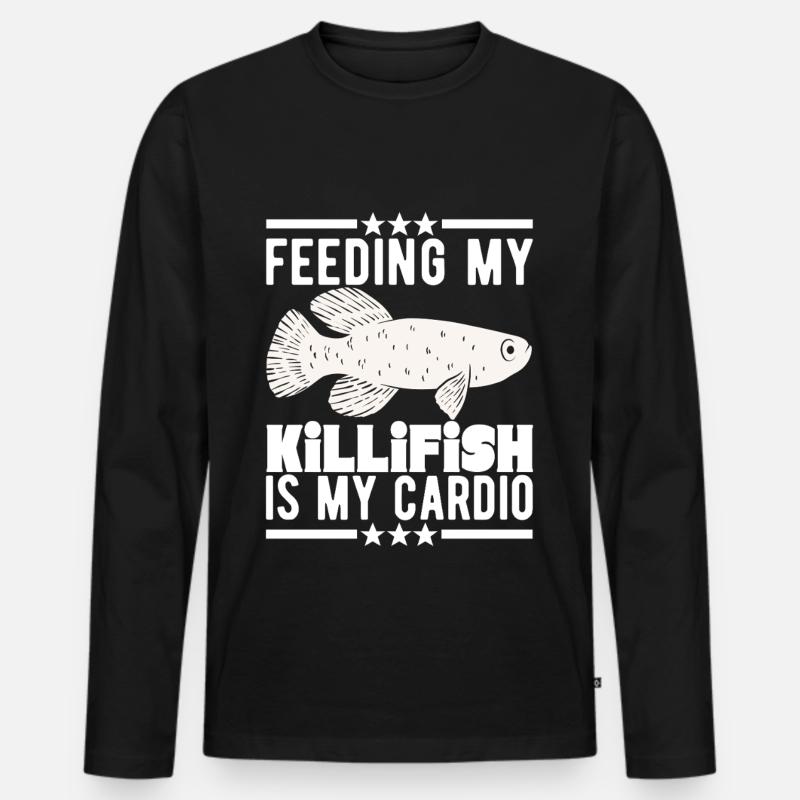 Killifisch Eierlegender Zahnkrapfen Aquarium - Männer Premium Bio Langarmshirt - Schwarz