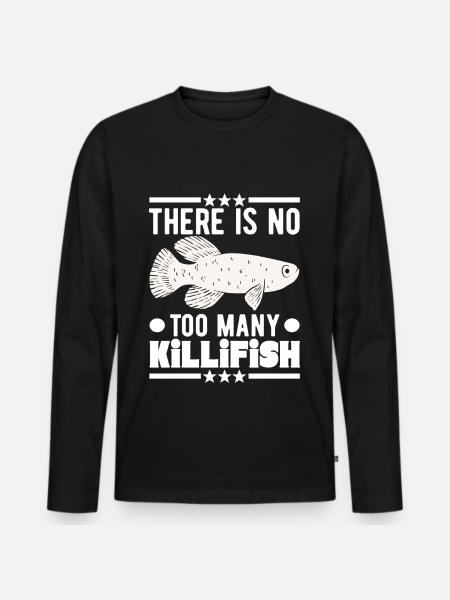 Killifish Egg-laying Tooth Doughnut Aquarium - Men's Premium Organic Long Sleeve Shirt - black