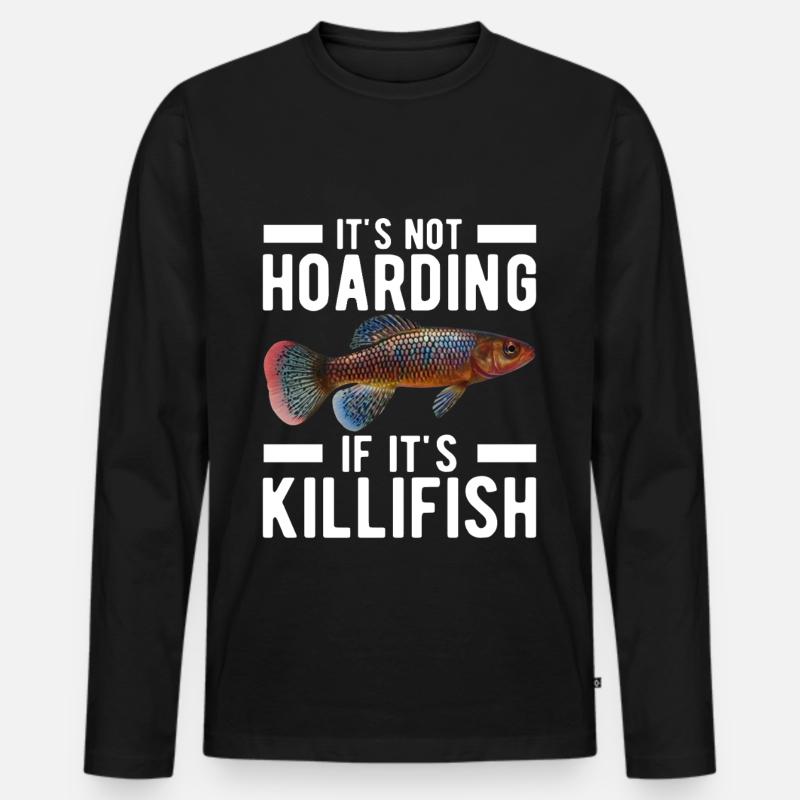 Killifisch Eierlegender Zahnkrapfen Aquarium - Männer Premium Bio Langarmshirt - Schwarz
