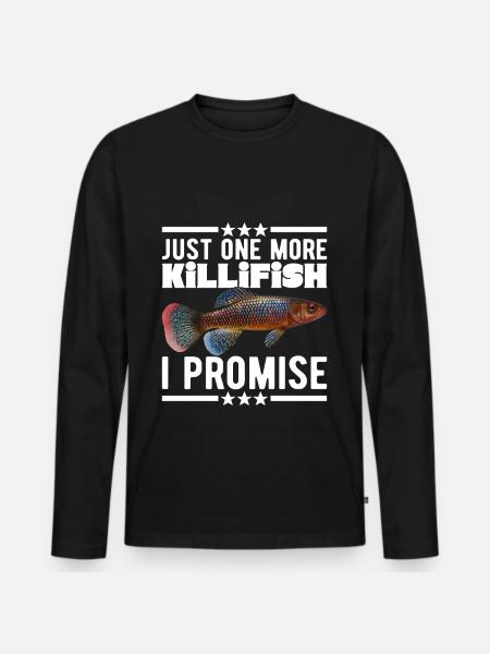 Killifish Egg-laying Tooth Doughnut Aquarium - Men's Premium Organic Long Sleeve Shirt - black