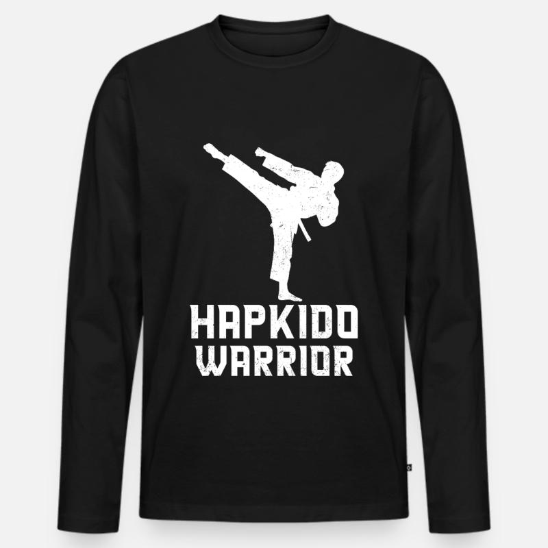 Hapkido Warrior - Männer Premium Bio Langarmshirt - Schwarz