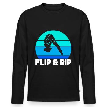 Diving diving board - Men's Premium Organic Long Sleeve Shirt - black - Front - Nico (187cm)
