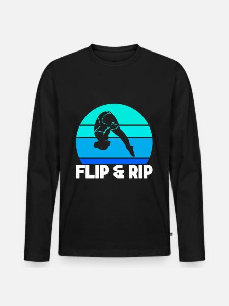 Diving diving board - Men's Premium Organic Long Sleeve Shirt - black