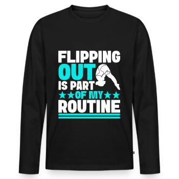 Diving diving board - Men's Premium Organic Long Sleeve Shirt - black - Front - Nico (187cm)