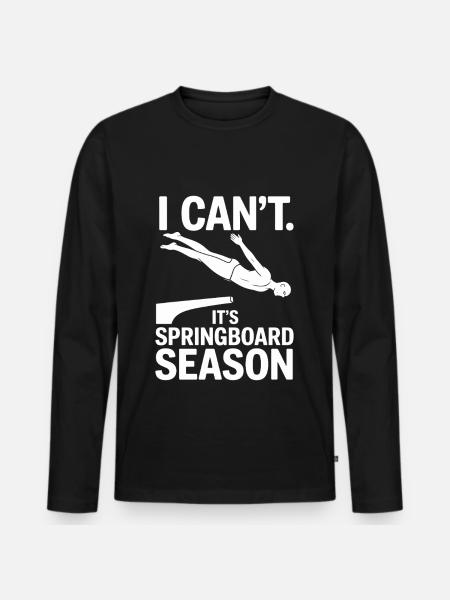 Diving diving board - Men's Premium Organic Long Sleeve Shirt - black