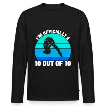 Diving diving board - Men's Premium Organic Long Sleeve Shirt - black - Front - Nico (187cm)
