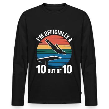 Diving diving board - Men's Premium Organic Long Sleeve Shirt - black - Front - Nico (187cm)