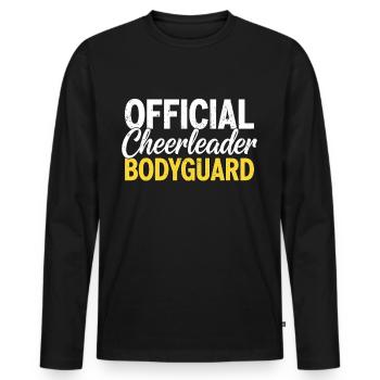 Official Cheerleader Bodyguard - Men's Premium Organic Long Sleeve Shirt - black - Front - Nico (187cm)