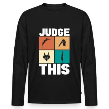 Diving diving board - Men's Premium Organic Long Sleeve Shirt - black - Front - Nico (187cm)