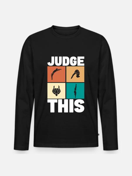 Diving diving board - Men's Premium Organic Long Sleeve Shirt - black