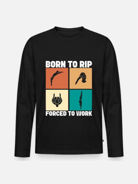 Diving diving board - Men's Premium Organic Long Sleeve Shirt - black