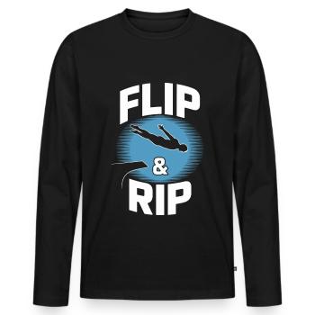 Diving diving board - Men's Premium Organic Long Sleeve Shirt - black - Front - Nico (187cm)