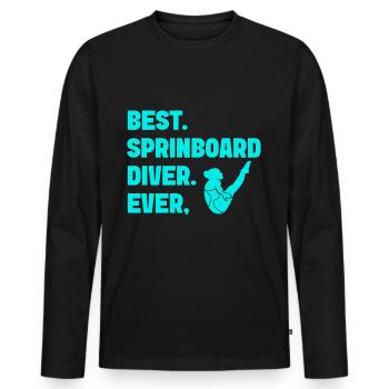 Diving diving board - Men's Premium Organic Long Sleeve Shirt - black - Front - Nico (187cm)