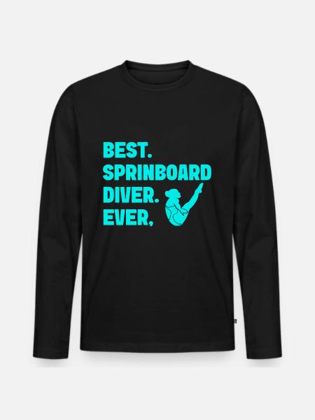 Diving diving board - Men's Premium Organic Long Sleeve Shirt - black