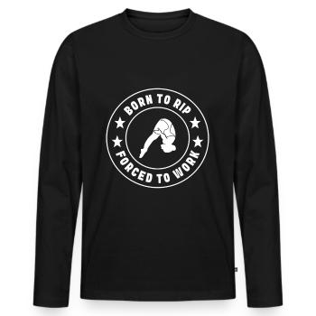 Diving diving board - Men's Premium Organic Long Sleeve Shirt - black - Front - Nico (187cm)