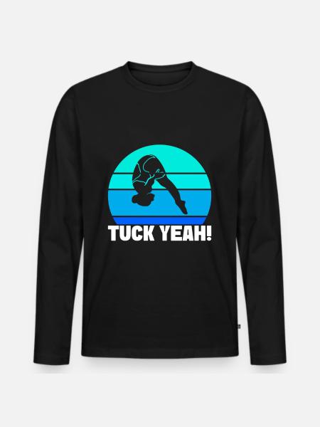 Diving diving board - Men's Premium Organic Long Sleeve Shirt - black