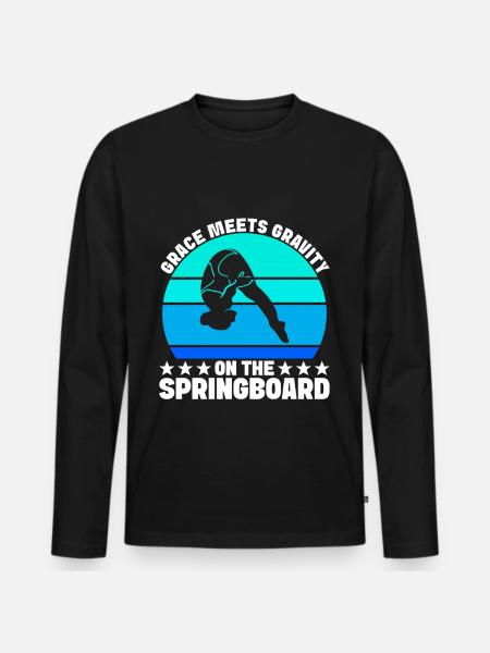 Diving diving board - Men's Premium Organic Long Sleeve Shirt - black