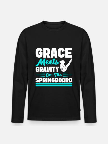 Diving diving board - Men's Premium Organic Long Sleeve Shirt - black