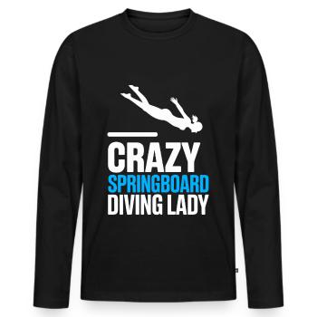 Diving diving board - Men's Premium Organic Long Sleeve Shirt - black - Front - Nico (187cm)