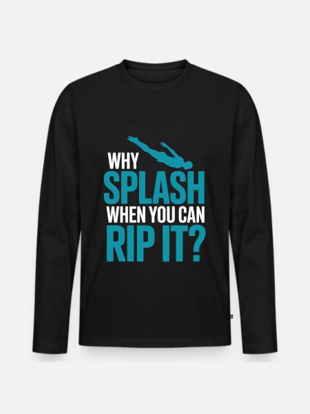 Diving diving board - Men's Premium Organic Long Sleeve Shirt - black
