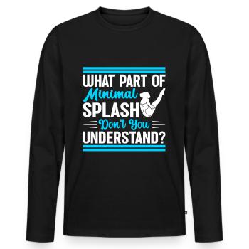 Diving diving board - Men's Premium Organic Long Sleeve Shirt - black - Front - Nico (187cm)