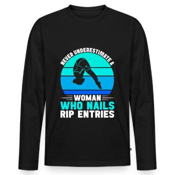 Diving diving board - Men's Premium Organic Long Sleeve Shirt - black - Front - Nico (187cm)