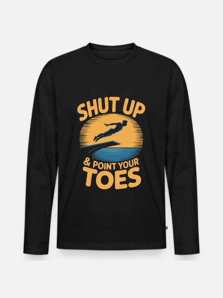 Diving diving board - Men's Premium Organic Long Sleeve Shirt - black