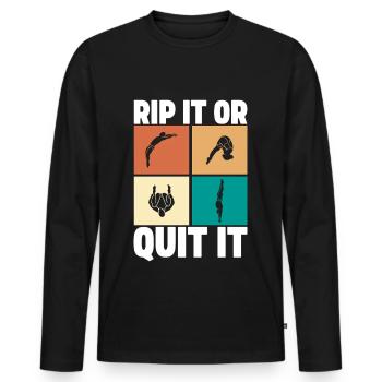 Diving diving board - Men's Premium Organic Long Sleeve Shirt - black - Front - Nico (187cm)