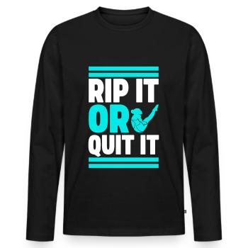 Diving diving board - Men's Premium Organic Long Sleeve Shirt - black - Front - Nico (187cm)